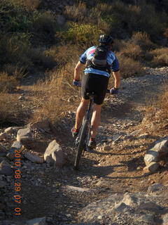 Lost Dog Wash run - Craig on his mountain bike