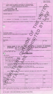 FAA airplane sale forms