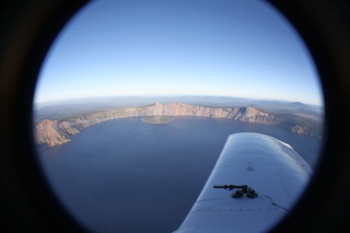 60 7b4. 7S5 to DVT trip - aerial - Oregon - Crater Lake - fisheye lense