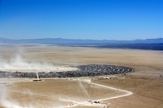 7S5 to DVT trip - aerial - Nevada - Black Rock City - Burning Man