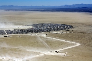 7S5 to DVT trip - aerial - Nevada - Black Rock City - Burning Man