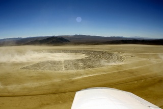 7S5 to DVT trip - aerial - Nevada - Black Rock City - Burning Man