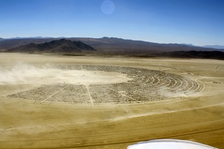 7S5 to DVT trip - aerial - Nevada - Black Rock City - Burning Man