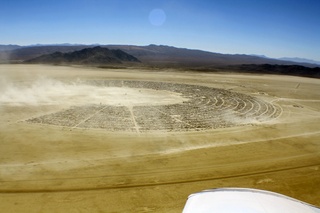 7S5 to DVT trip - aerial - Nevada - Black Rock City - Burning Man