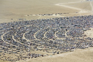 7S5 to DVT trip - aerial - Nevada - Black Rock City - Burning Man