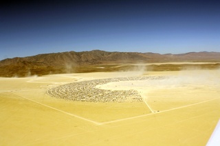 7S5 to DVT trip - aerial - Nevada - Black Rock City - Burning Man