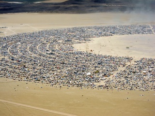 7S5 to DVT trip - aerial - Nevada - Black Rock City - Burning Man