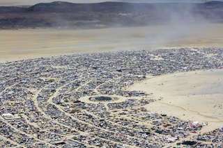 7S5 to DVT trip - aerial - Nevada - Black Rock City - Burning Man