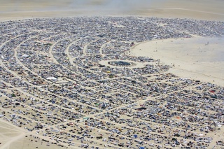 7S5 to DVT trip - aerial - Nevada - Black Rock City - Burning Man