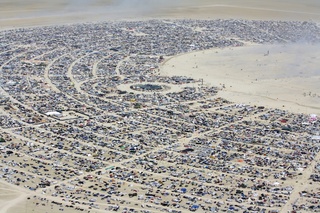 7S5 to DVT trip - aerial - Nevada - Black Rock City - Burning Man