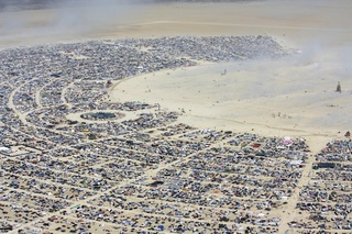 7S5 to DVT trip - aerial - Nevada - Black Rock City - Burning Man