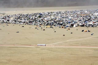 7S5 to DVT trip - aerial - Nevada - Black Rock City - Burning Man airstrip