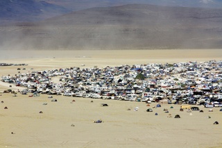 7S5 to DVT trip - aerial - Nevada - Black Rock City - Burning Man