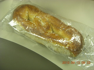 Philly pretzel wrapped in plastic (yeesh!)