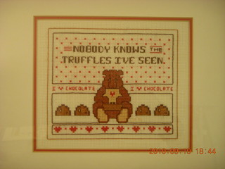 'Nobody knows the truffles I've seen' chocolate sign