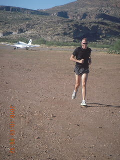 166 7c3. Superior Airport run - Jon running back from N8377W