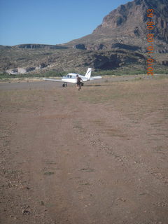 73 7c3. Superior Airport run - Adam running and N8377W