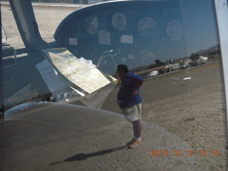 179 7cc. Peter reflected in N8377W windshield