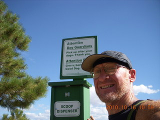 Bryce Canyon - Adam and dog sign - Grrr, bark, woof, Good Dog