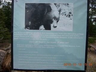 Bryce Canyon - bear sign