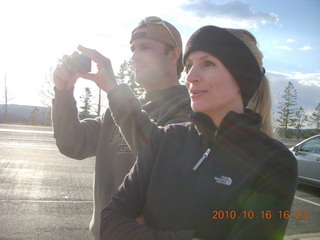 Bryce Canyon - Sean and Kristina taking picture of raven or crow