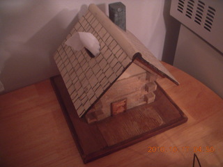 cute dollhouse tissue box in hotel room