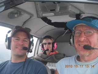 81 7ch. Sean, Kristina, and Adam flying in N8377W