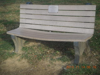 Curtis Arboretum - cross country memorial bench