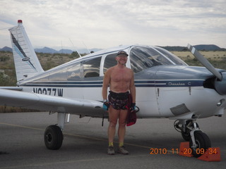 1346 7dl. Adam and N8377W at Bagdad Airport after run