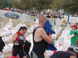 Dan High's photo - Arizona Ironman  first transition - Jon Tracy