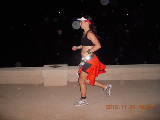 Arizona Ironman runner after dark