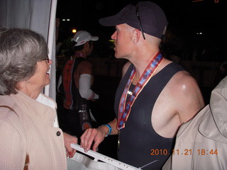 Arizona Ironman runner after dark