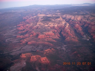 2 7dp. Moab trip - aerial Sedona area predawn