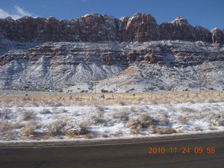 Moab trip - snow covered Isuzu Rodeo