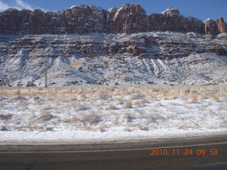 Moab trip - snow covered Isuzu Rodeo