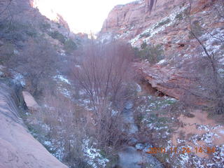 Moab trip - drive to Canyonlands Needles snow covered road