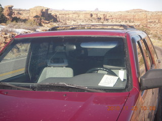 Moab trip - Isuzu Rodeo with hiking note