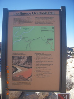 Moab trip - Needles - Confluence Overlook hike - sign