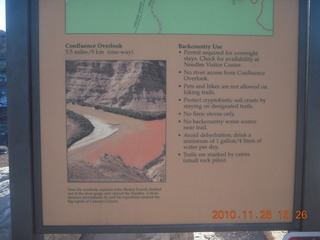 Moab trip - Needles - Confluence Overlook hike - sign