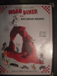 Moab trip - Moab Diner menu