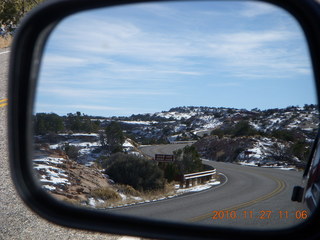 Moab trip - drive from Canyonlands - mirror  view