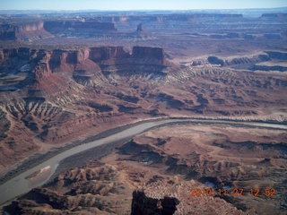 Moab trip - aerial - Green River canyon - washed out switchbacks on road