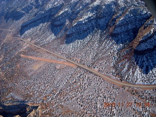 Moab trip - aerial - Canyonlands - Utah - snow