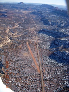 Moab trip - aerial - Utah - Fry's Canyon airstrip