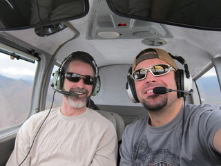 Sean picture - Ray and Sean flying in N8483R