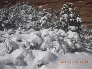 Zion National Park trip - Adam putting on crampons