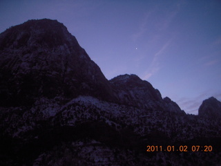 3 7f2. Zion National Park trip - pre-dawn - the planet Venus