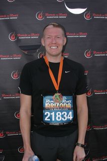 P.F.Chang half marathon - Jon posing after finish