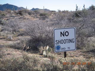 McDowell-Sonoran Challenge - No Shooting sign