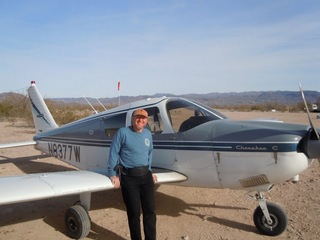 Adam, Elizabeth, and Dave flying in N8377W